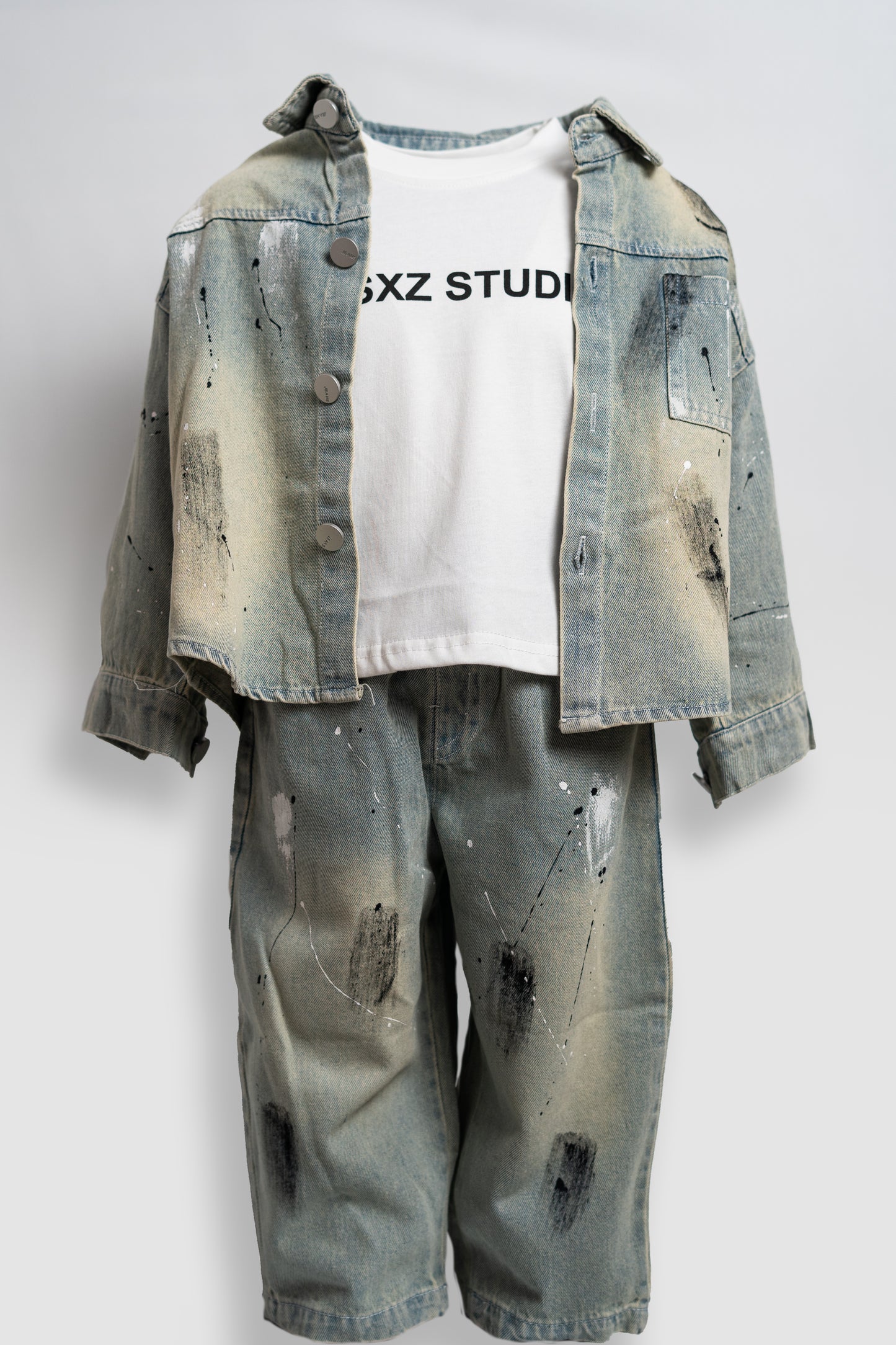 SPLATTER DENIM SET