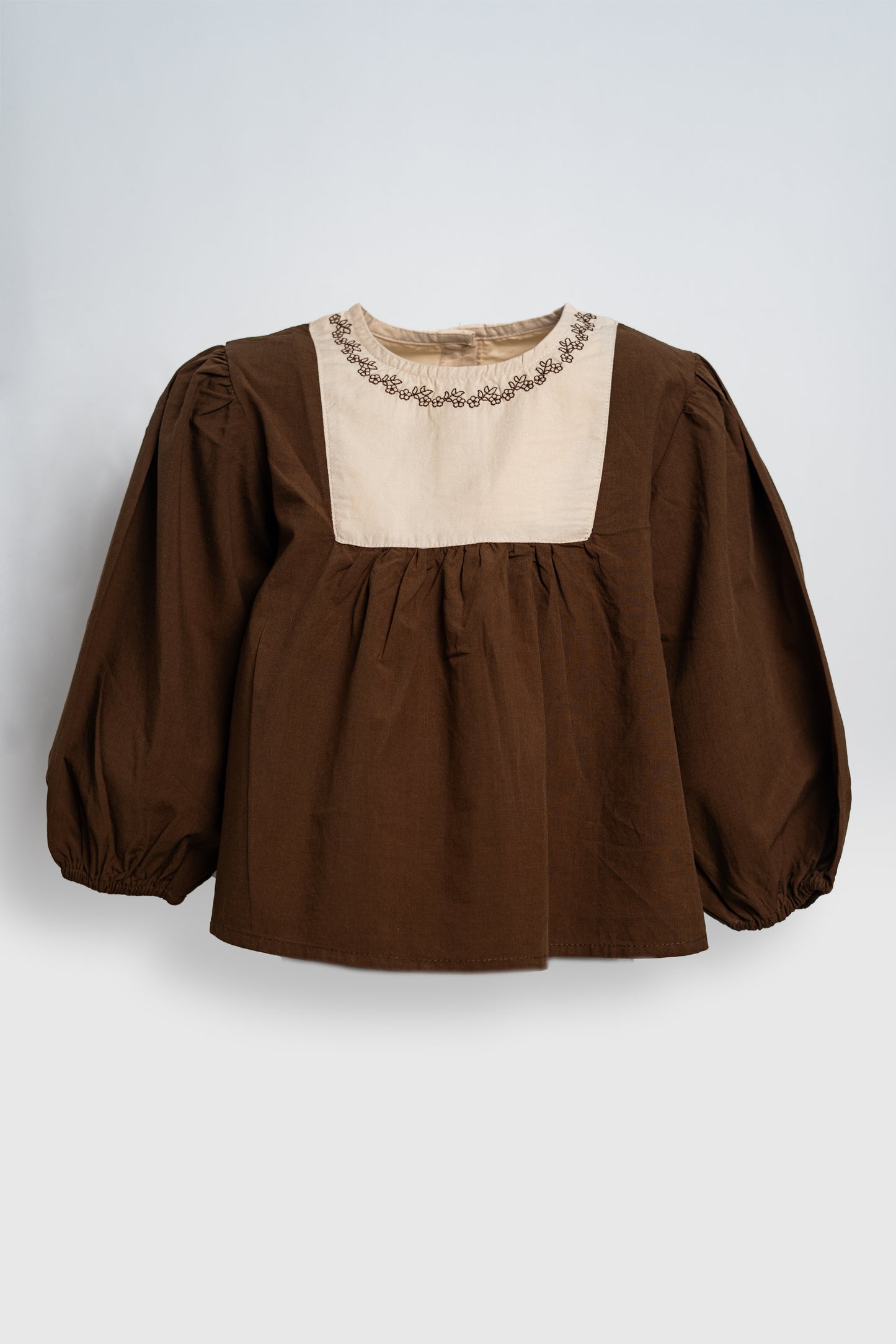 POLKA EMBROIDERED TOP