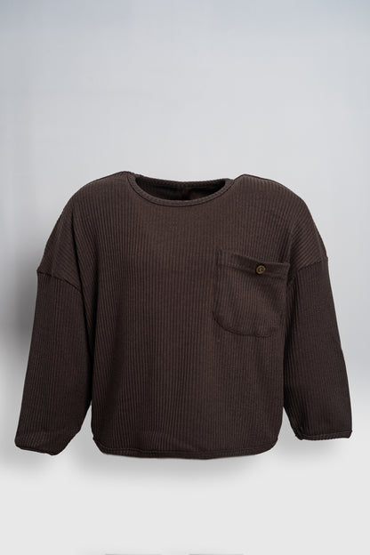 TEXTURED KNIT T-SHIRT