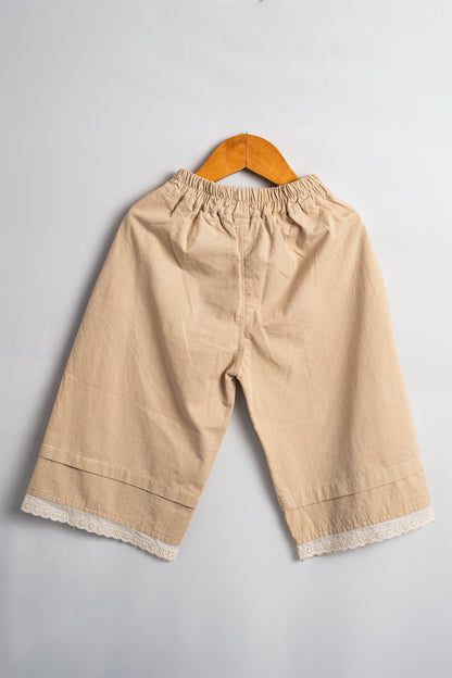 EMBROIDERED LACE PANTS